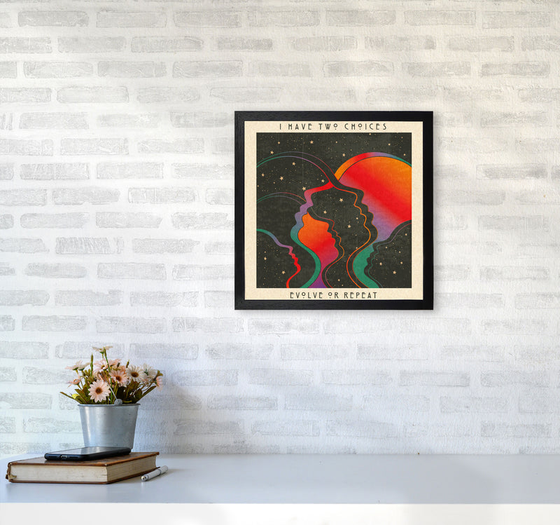 Evolve Or Repeat Art Print by Inktally4040 White Frame