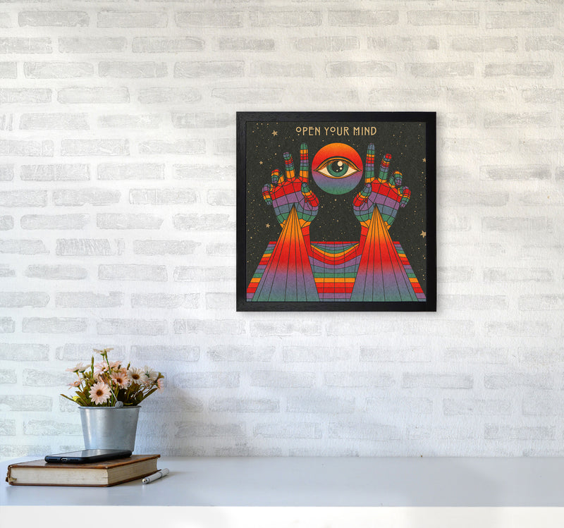 Open Your Mind - Textured 1000Px Art Print by Inktally4040 White Frame