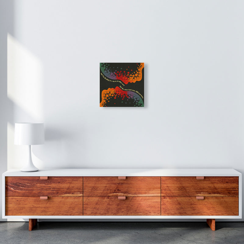 Space Oddity Textured Art Print by Inktally 40x40 Canvas