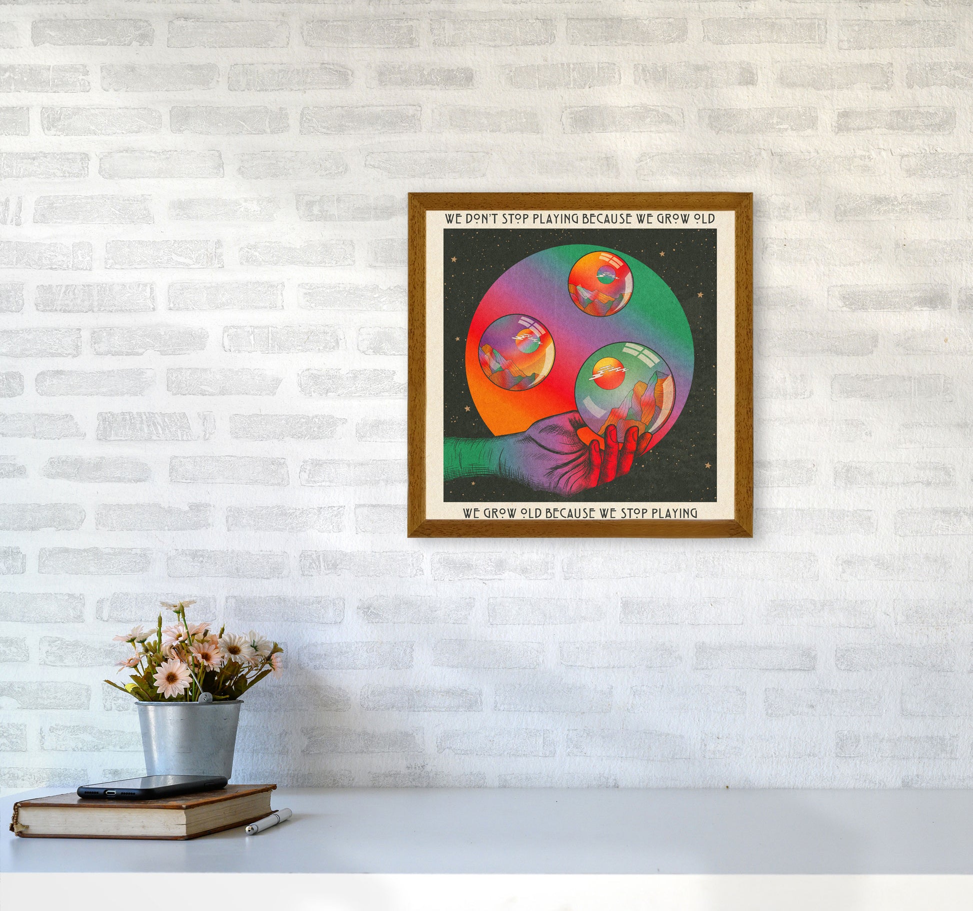 Play - Texted Art Print by Inktally4040 Print Only