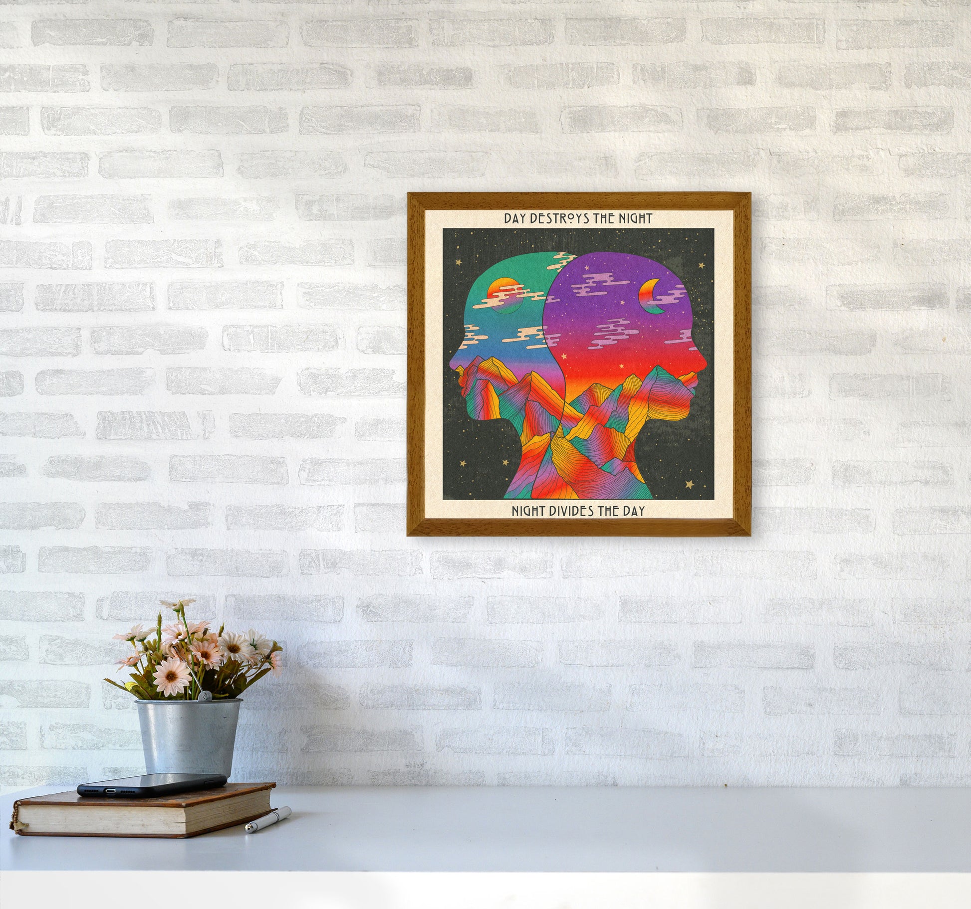 Doors Day And Night Art Print by Inktally4040 Print Only
