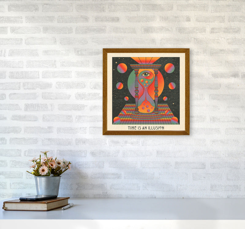 Time Is An Illusion - Text - Bordered - 7000Px Art Print by Inktally4040 Print Only