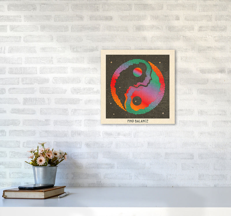 Find Balance Art Print by Inktally4040 Black Frame