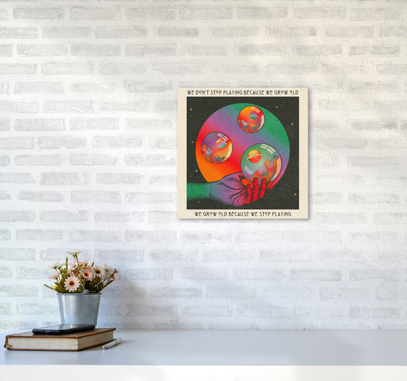 Play - Texted Art Print by Inktally4040 Black Frame