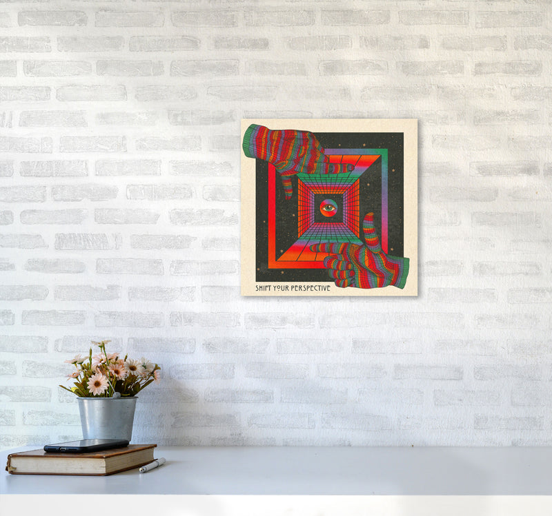 Shift Your Perspective Art Print by Inktally4040 Black Frame