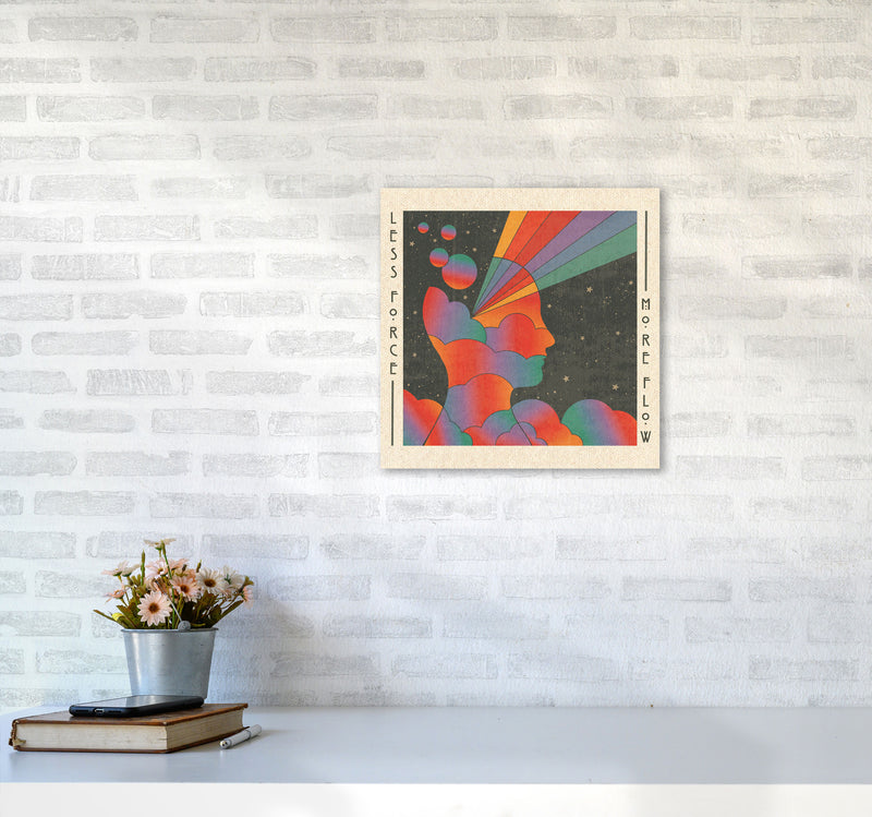 Less Force More Flow Art Print by Inktally4040 Black Frame