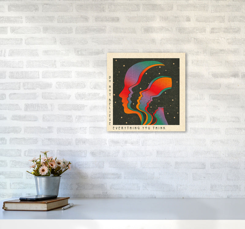 Do Not Believe Everything You Think - 2 Art Print by Inktally4040 Black Frame