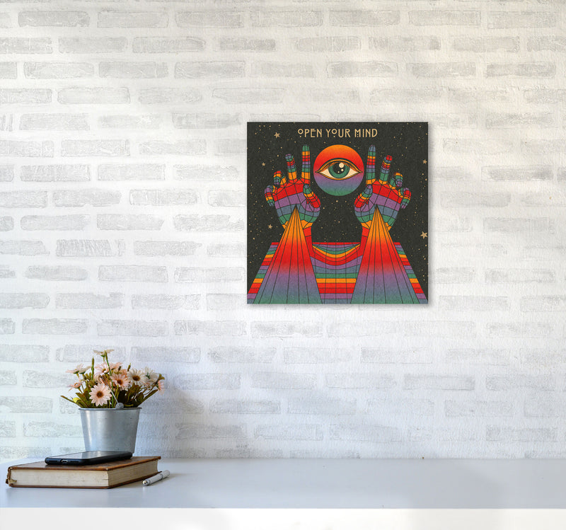 Open Your Mind - Textured 1000Px Art Print by Inktally4040 Black Frame