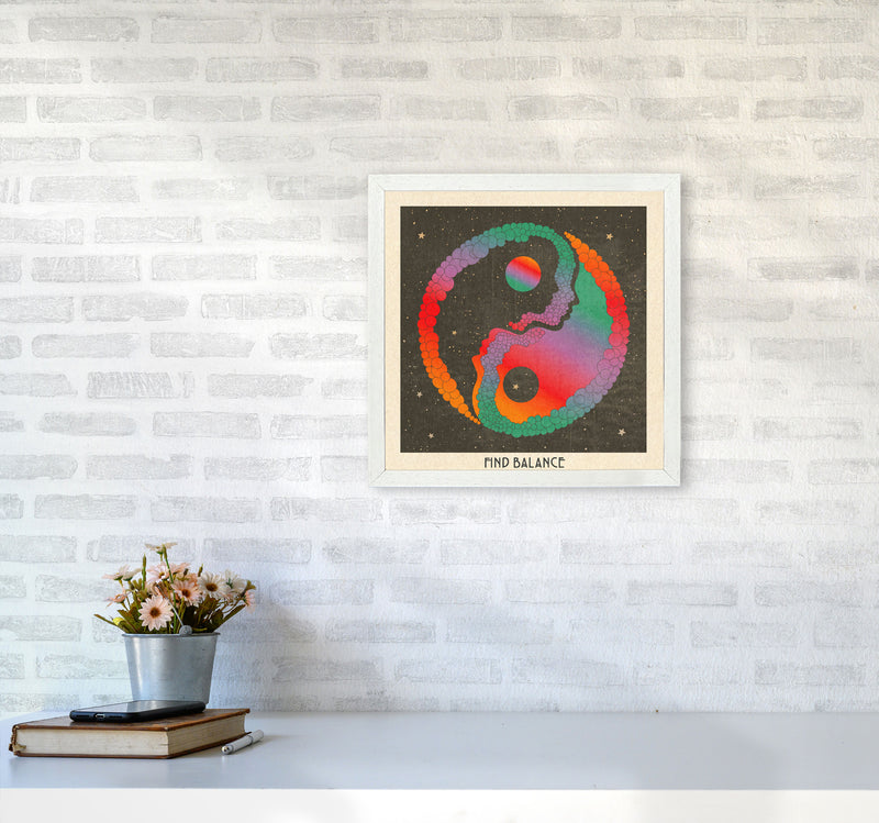 Find Balance Art Print by Inktally4040 Oak Frame