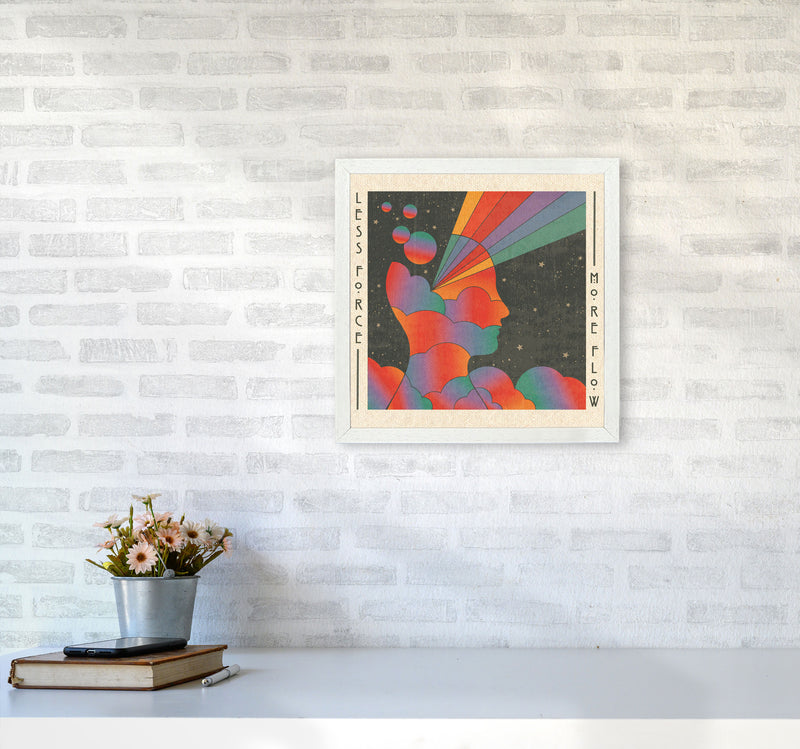 Less Force More Flow Art Print by Inktally4040 Oak Frame