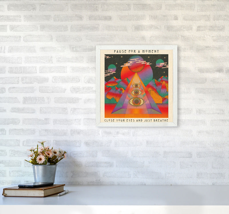 Breathe Final For Print Art Print by Inktally4040 Oak Frame