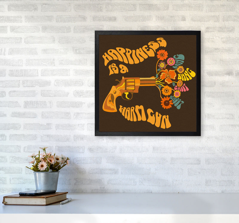 Warm Gun Brown Square-Textured 6000 Art Print by Inktally5050 White Frame