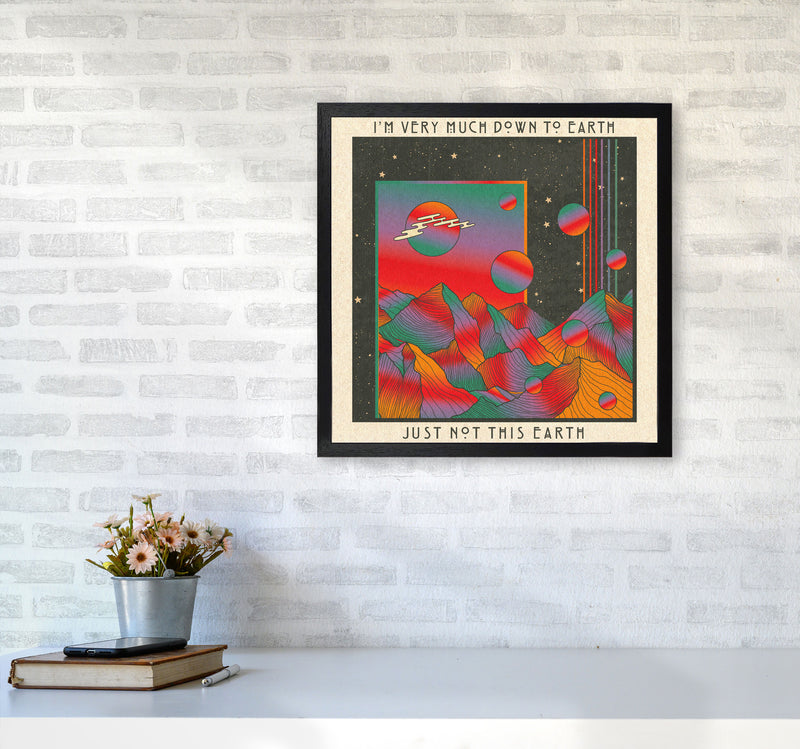 Down To Earth Art Print by Inktally5050 White Frame