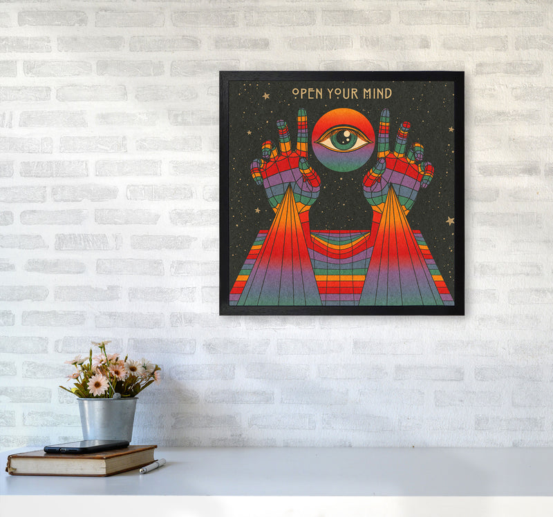 Open Your Mind - Textured 1000Px Art Print by Inktally5050 White Frame