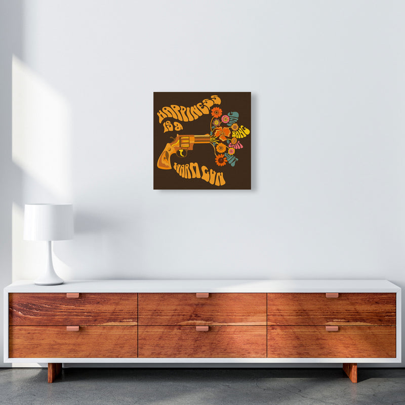 Warm Gun Brown Square-Textured 6000 Art Print by Inktally 50x50 Canvas