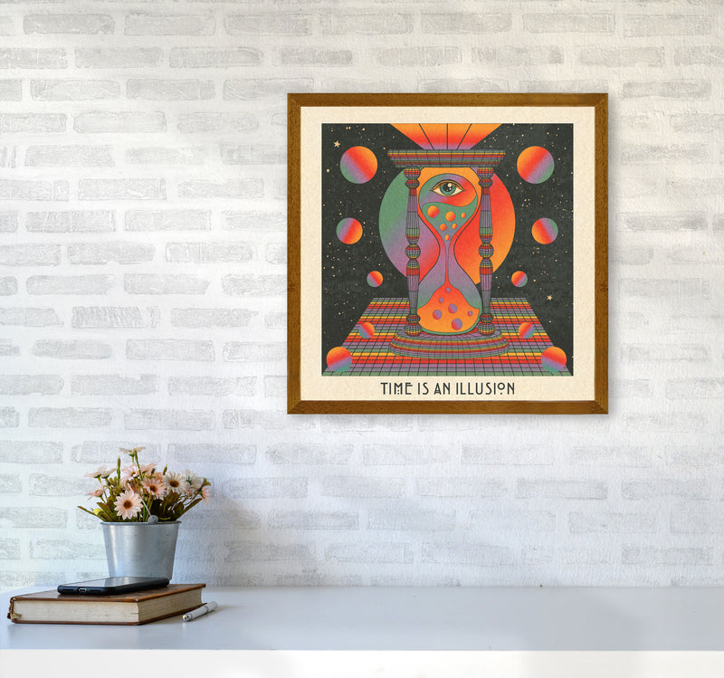 Time Is An Illusion - Text - Bordered - 7000Px Art Print by Inktally5050 Print Only