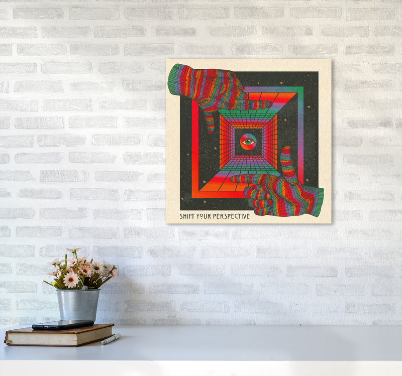 Shift Your Perspective Art Print by Inktally5050 Black Frame