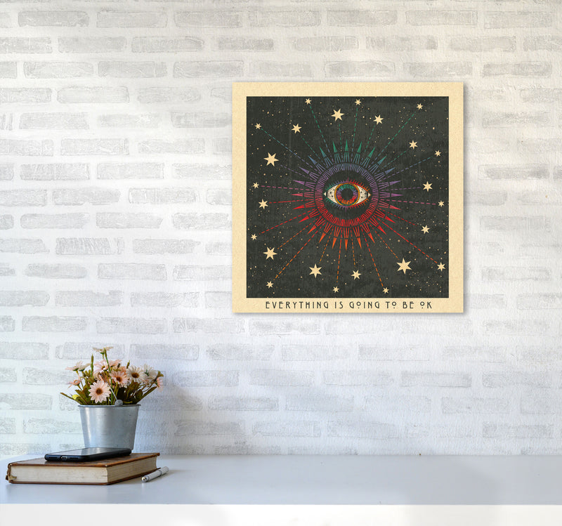 Everything Is Going To Be Ok Art Print by Inktally5050 Black Frame