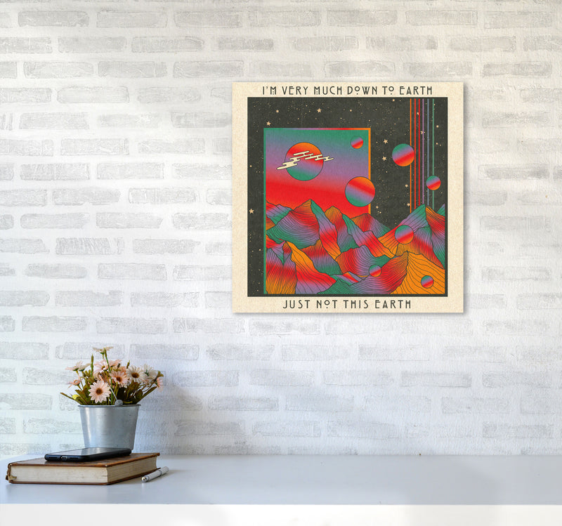 Down To Earth Art Print by Inktally5050 Black Frame