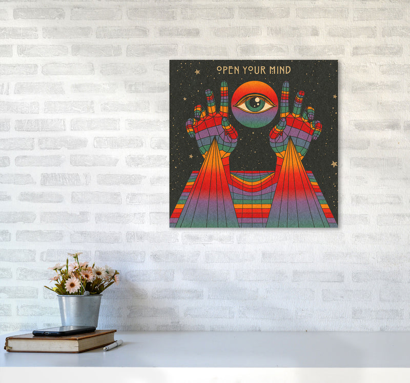 Open Your Mind - Textured 1000Px Art Print by Inktally5050 Black Frame
