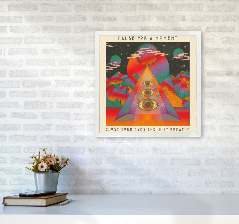Breathe Final For Print Art Print by Inktally5050 Oak Frame