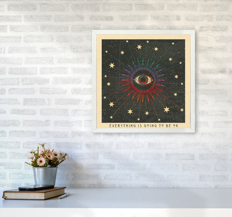 Everything Is Going To Be Ok Art Print by Inktally5050 Oak Frame