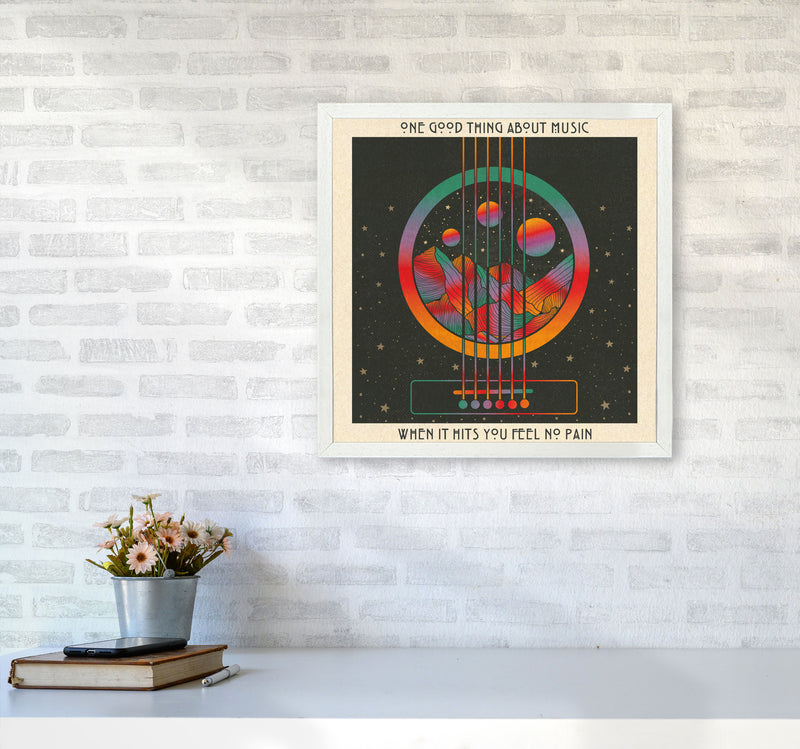 Trench Town Rock Art Print by Inktally5050 Oak Frame