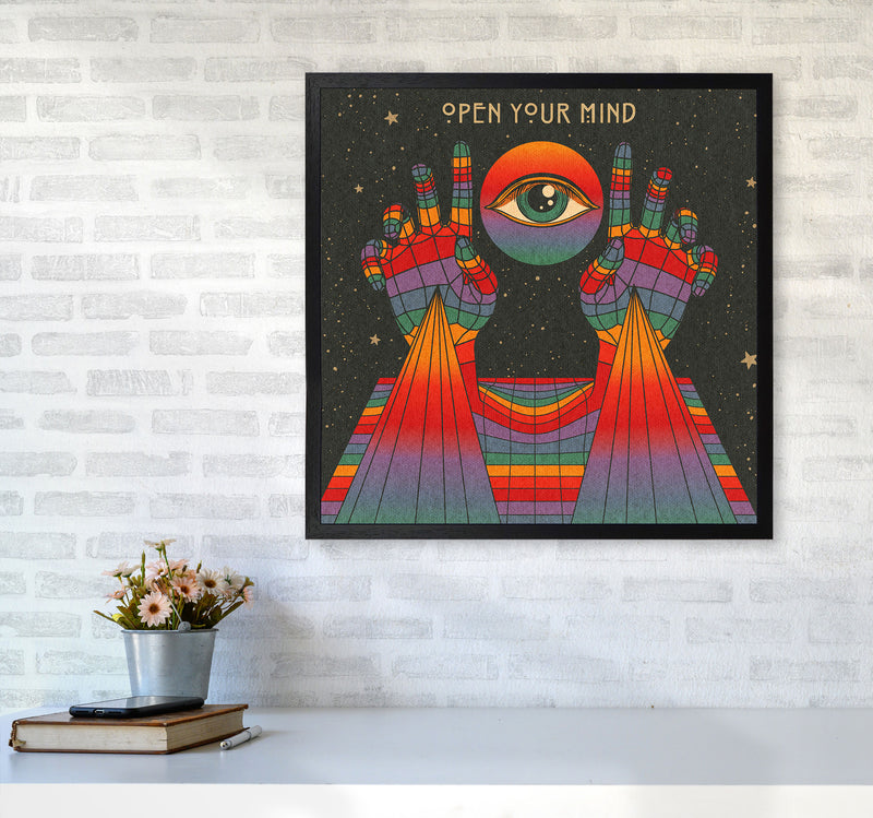 Open Your Mind - Textured 1000Px Art Print by Inktally6060 White Frame
