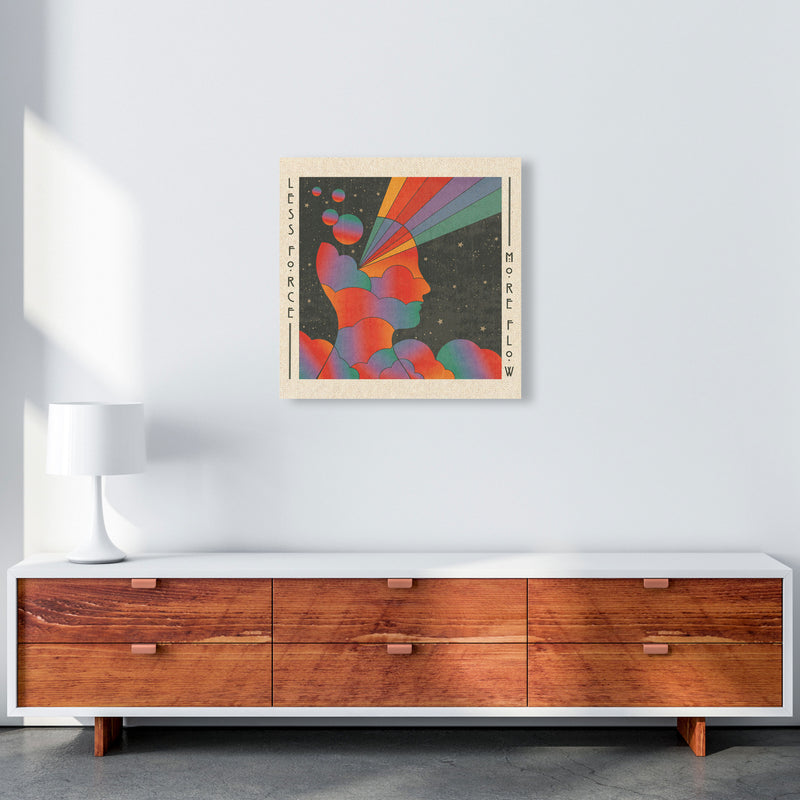 Less Force More Flow Art Print by Inktally 60x60 Canvas