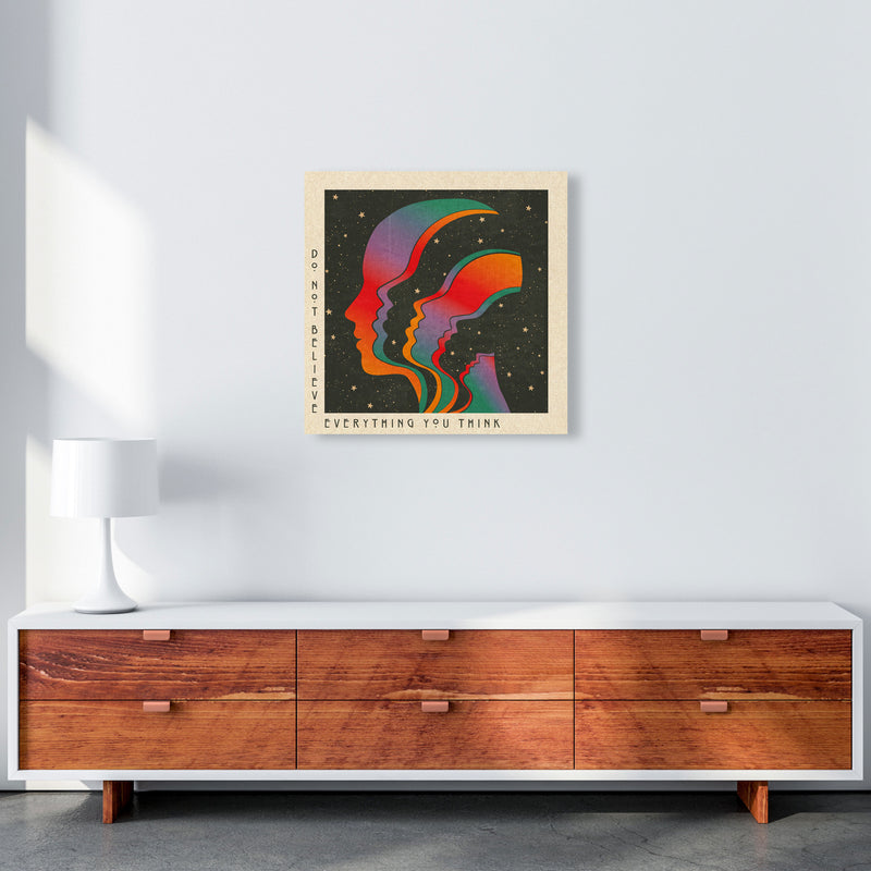 Do Not Believe Everything You Think - 2 Art Print by Inktally 60x60 Canvas
