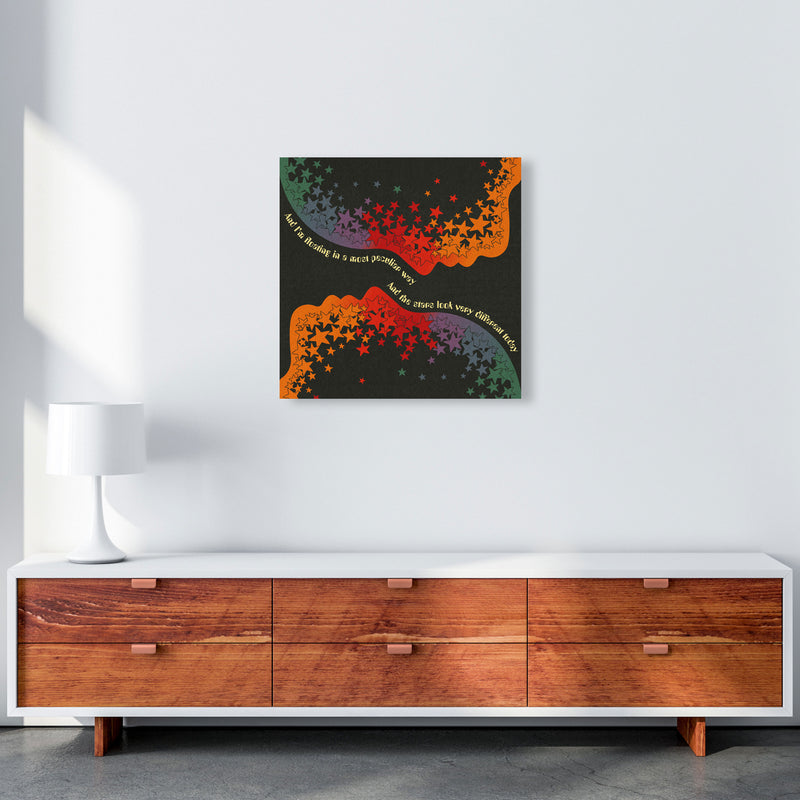 Space Oddity Textured Art Print by Inktally 60x60 Canvas