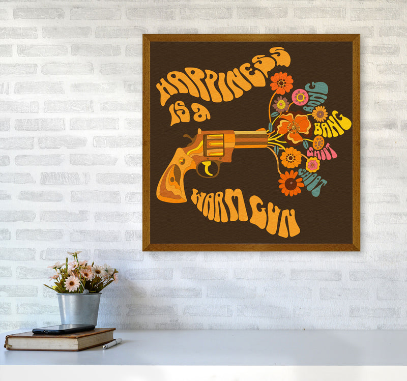 Warm Gun Brown Square-Textured 6000 Art Print by Inktally6060 Print Only