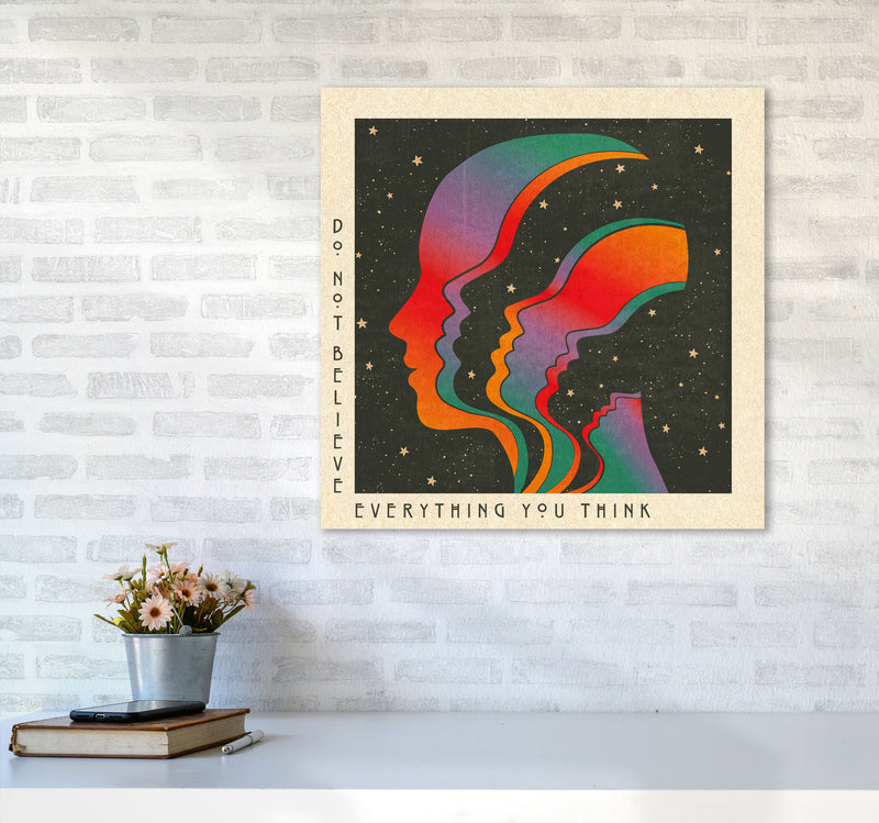 Do Not Believe Everything You Think - 2 Art Print by Inktally6060 Black Frame