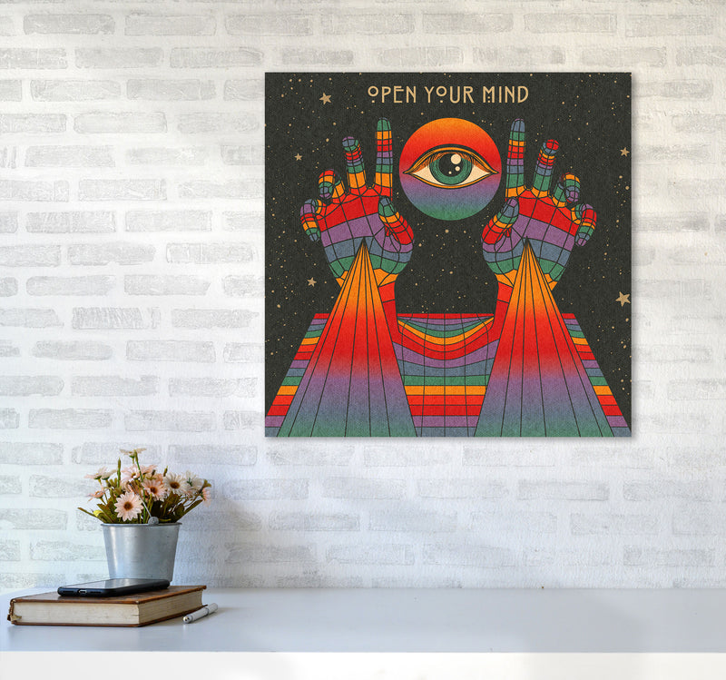 Open Your Mind - Textured 1000Px Art Print by Inktally6060 Black Frame