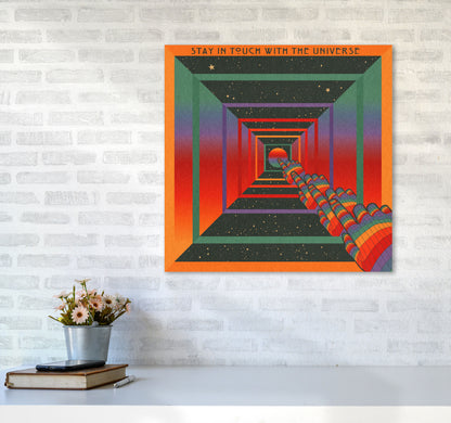 Stay In Touch - Textured - 5500 Art Print by Inktally6060 Black Frame