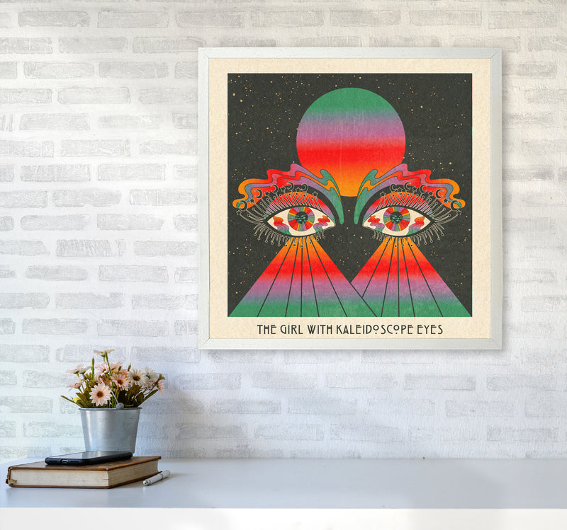 The Girl - Text 2 Art Print by Inktally6060 Oak Frame