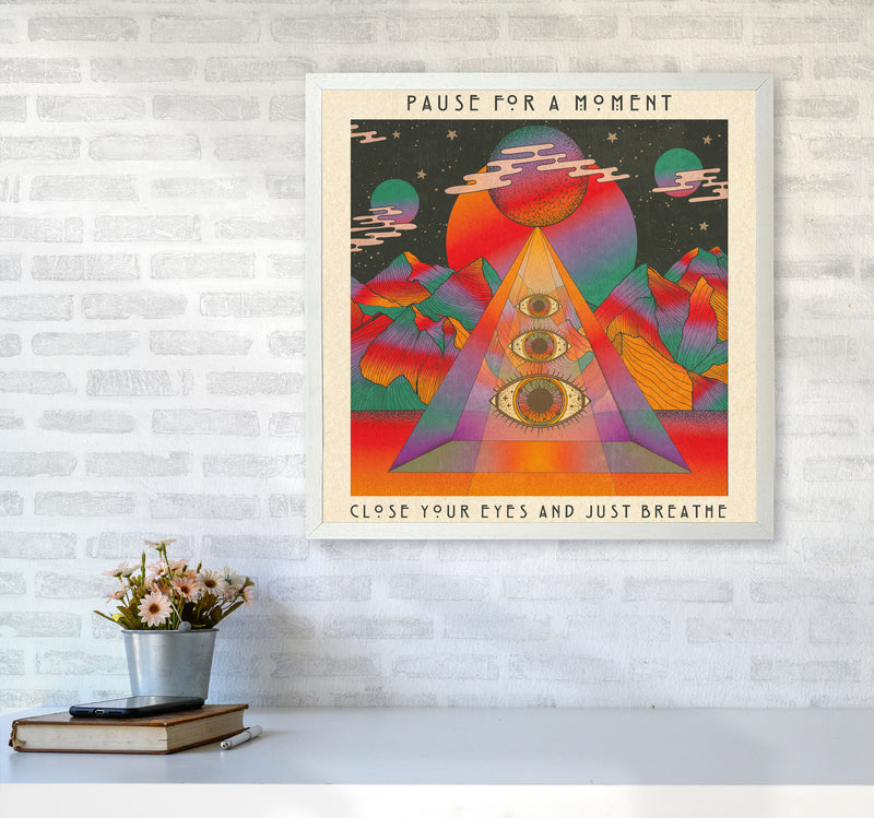 Breathe Final For Print Art Print by Inktally6060 Oak Frame