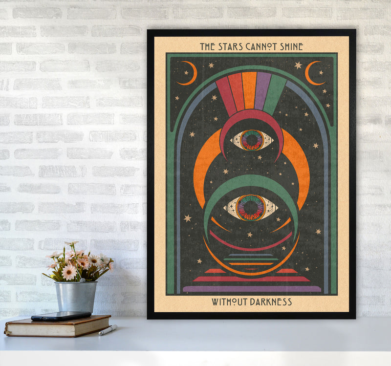 Darkness - For Print Art Print by Inktally A1 White Frame