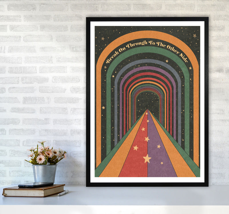 Break On Through A1 Bordered 24Mm Art Print by Inktally A1 White Frame