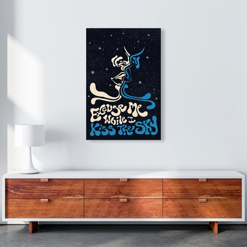 Kiss The Sky A2 Text Art Print by Inktally A1 Canvas