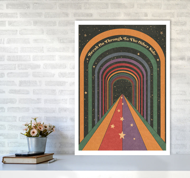 Break On Through A1 Bordered 24Mm Art Print by Inktally A1 Black Frame