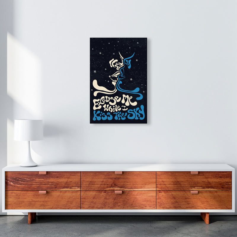 Kiss The Sky A2 Text Art Print by Inktally A2 Canvas