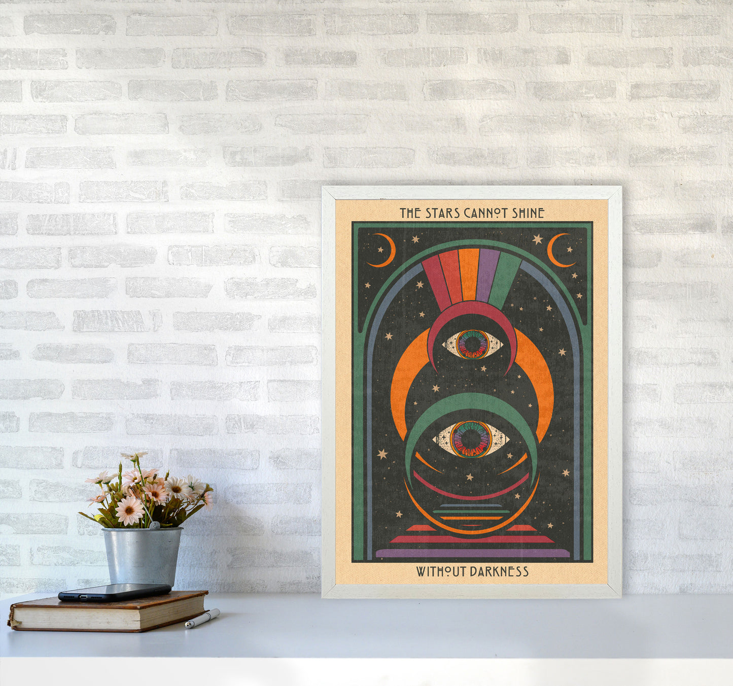 Darkness - For Print Art Print by Inktally A2 Oak Frame
