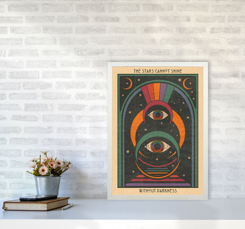 Darkness - For Print Art Print by Inktally A2 Oak Frame