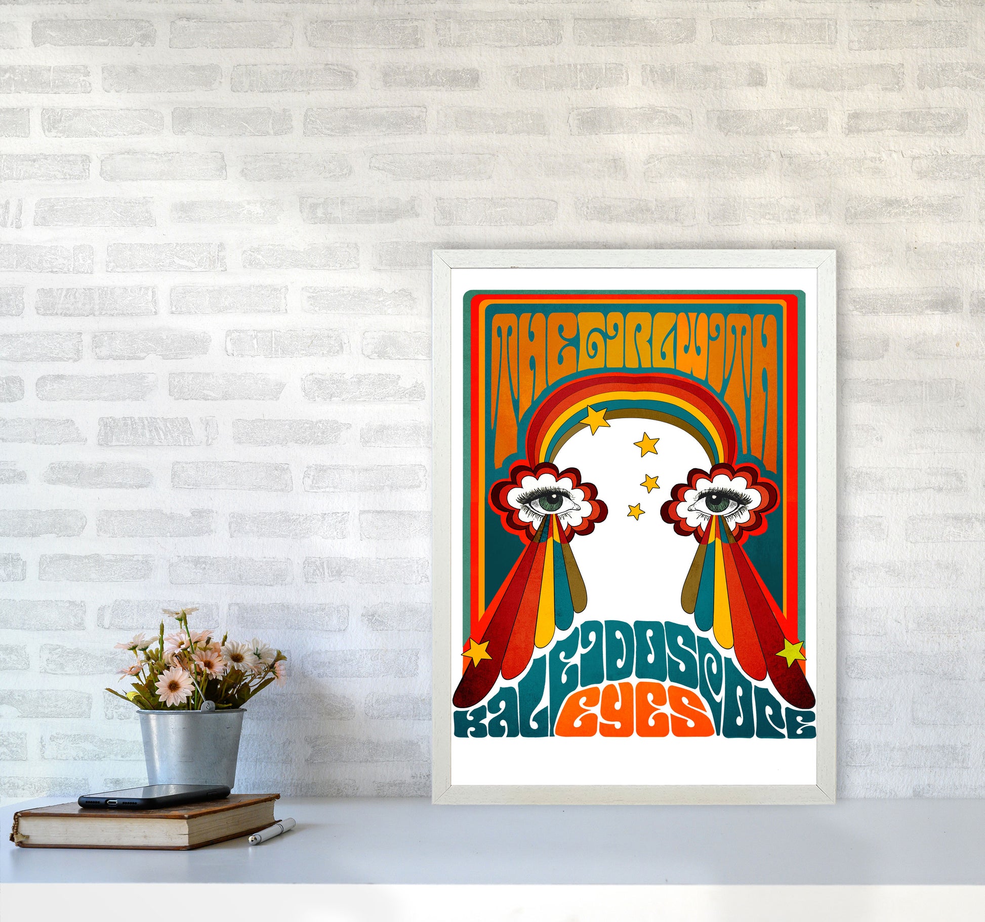 Kaleyesnewfinalsmall Art Print by Inktally A2 Oak Frame