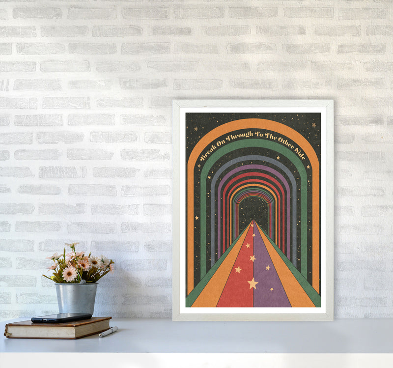 Break On Through A1 Bordered 24Mm Art Print by Inktally A2 Oak Frame