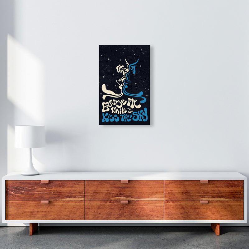 Kiss The Sky A2 Text Art Print by Inktally A3 Canvas