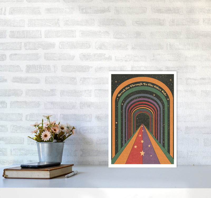 Break On Through A1 Bordered 24Mm Art Print by Inktally A3 Black Frame
