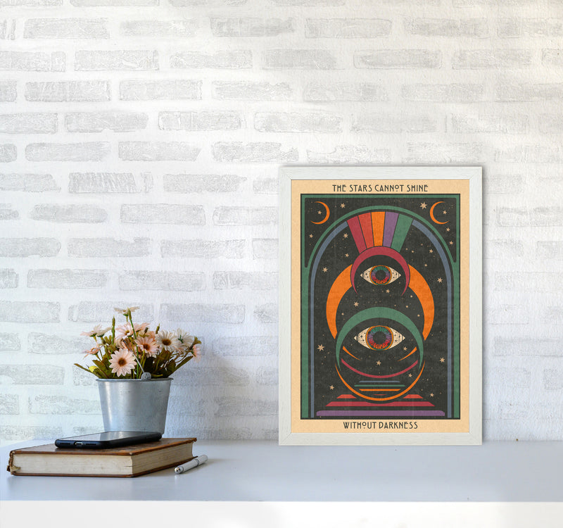 Darkness - For Print Art Print by Inktally A3 Oak Frame