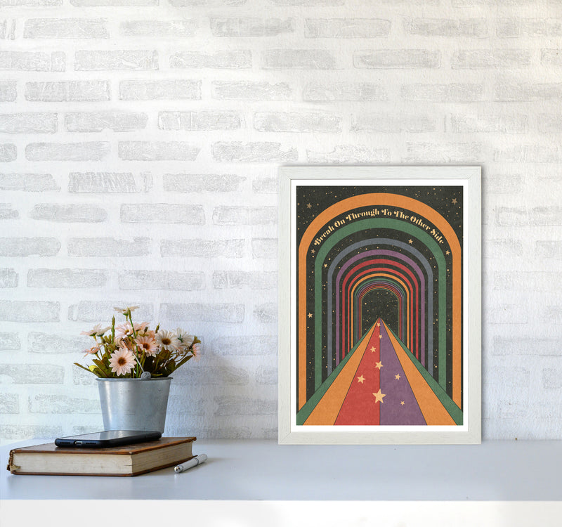 Break On Through A1 Bordered 24Mm Art Print by Inktally A3 Oak Frame